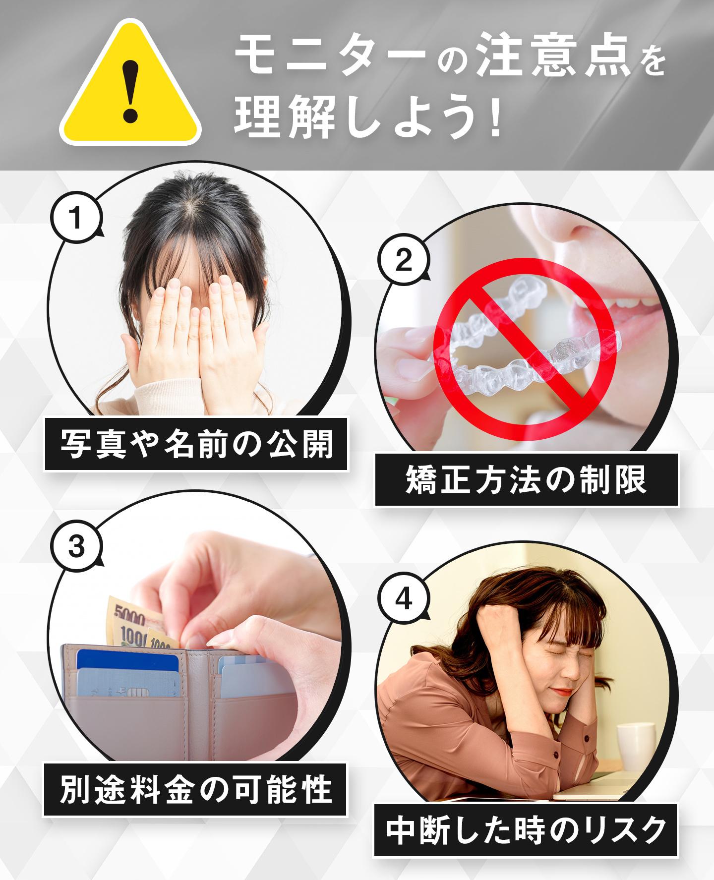 モニターの注意点