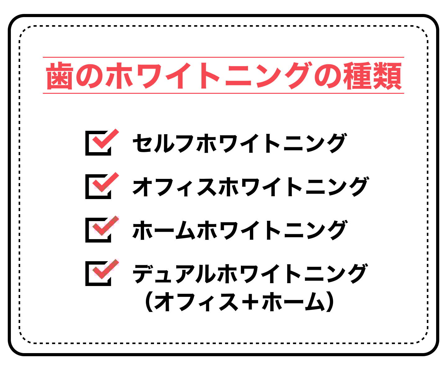 ホワイトニングの種類