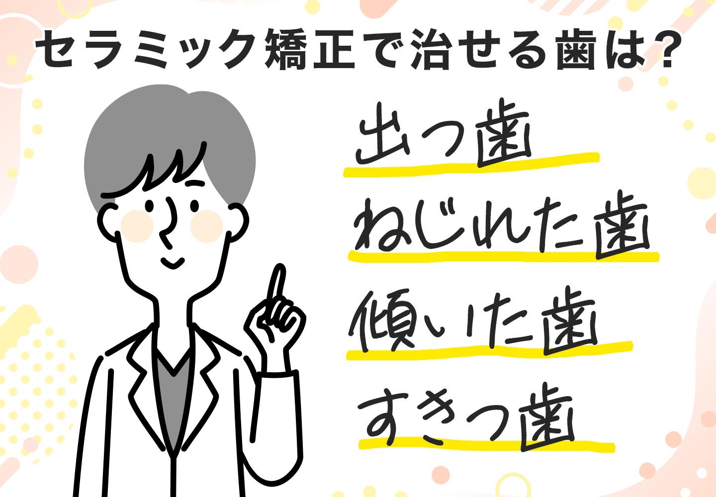 セラミック矯正で治せる歯