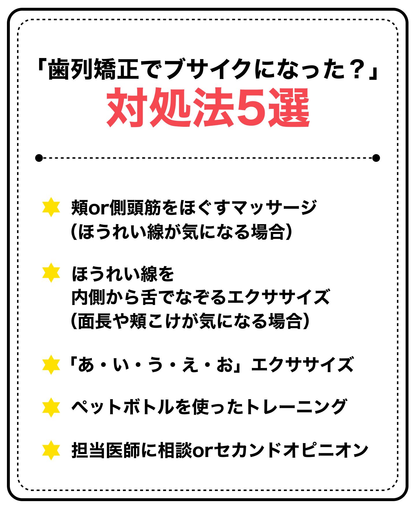 歯列矯正でブサイクになった場合の対処法