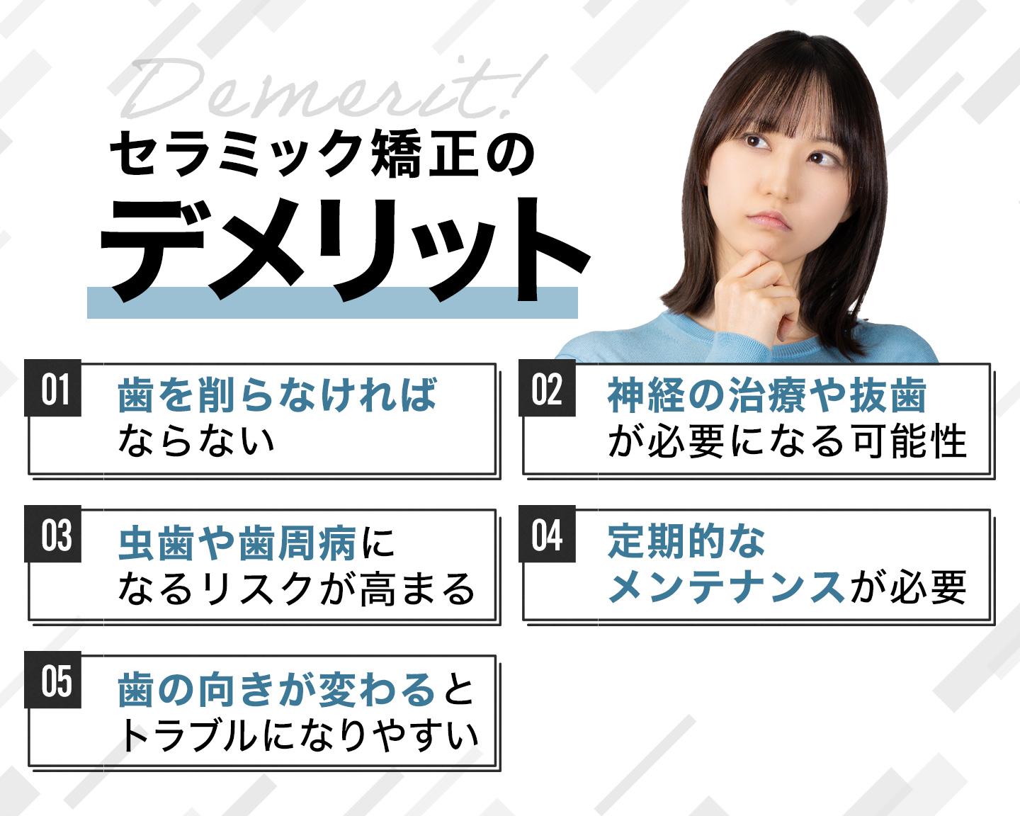 セラミック矯正デメリット