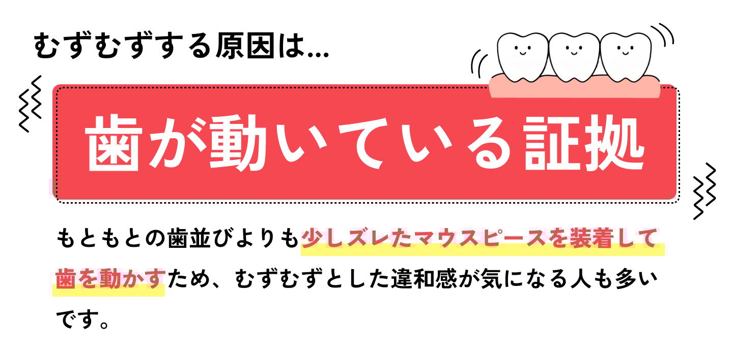 マウスピース矯正でむずむずするのはなぜ?