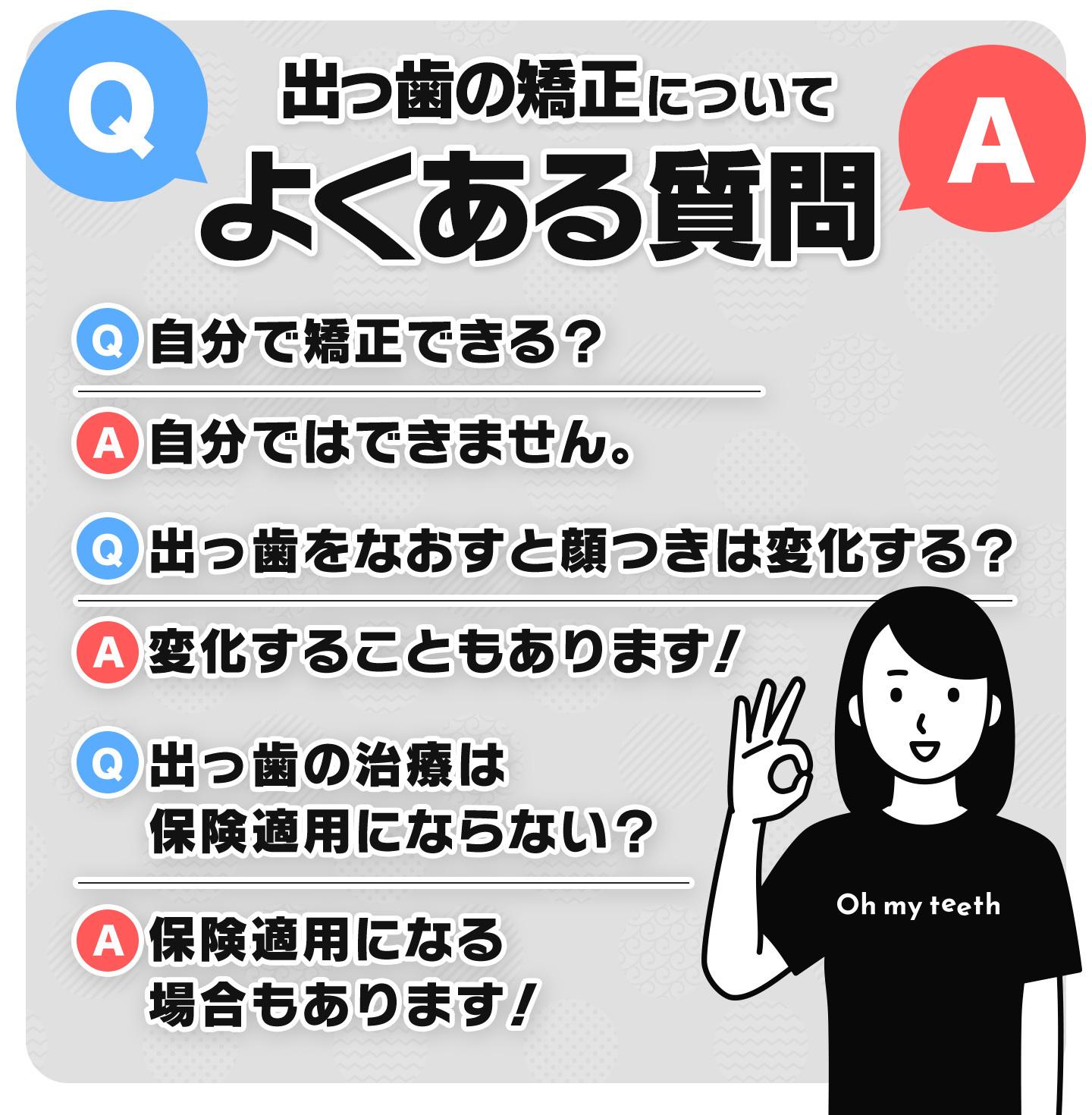 出っ歯 矯正 よくある質問